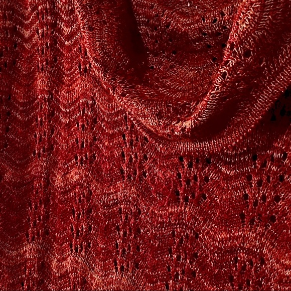 COLDWATER CREEK Open-Weave Lightweight Cowl-Neck Sweater—SIZE L - Picture 5 of 7